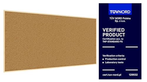ALLboards Pinnwand mit Holz Rahmen 200x100cm Korktafel Korkwand Pinnwand Kork