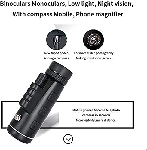 Telescopio Refractor Astronómico con Trípode Ajustable y Brújula miniatura 3