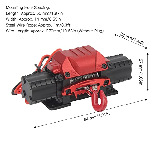 Cabrestante eléctrico para auto RC motor dual 10kg miniatura 4