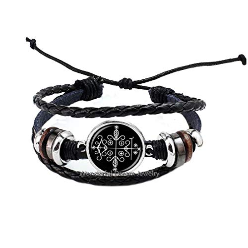 Fashion papa legba Voodoo Bangle Ritual Altar Bangle Occult Medallion Bangle Bracelet Jewelry，PU195