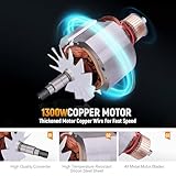 Couleeur Grain Mill Spice Grinder Stainless Steel High Speed Electric Mill with 3 Blades Machine for Coffee Nut Cereal Flour Corn Seeds Wheat,150g - Image 5