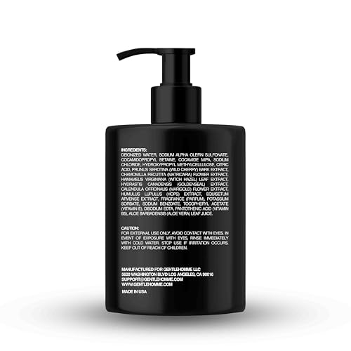 Beard Shampoo - Men’s Beard Wash - Hydrate, Cleanse, Soften & Strengthen - For Itchy & Flaky Facial Hair - With Witch Hazel - All Skin & Beard Types - Vegan - Amber Leather Scent - 8oz - Image 3