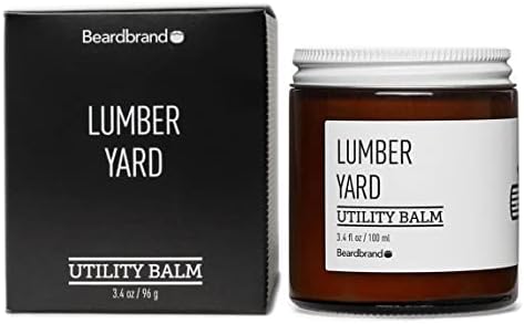 Beardbrand Beard Balm for Men [AS SEEN ON SHARK TANK] Skin Care Body Cream - Lumber Yard - Tattoo Aftercare & Utility Balm Moisturizing Lotion - Hair & Beard Styling Balm - 3.4 oz