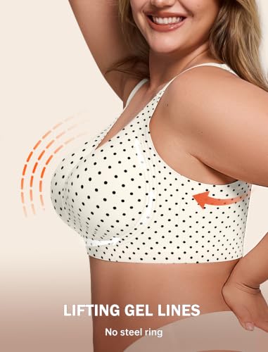 Image of LetsJoli Jelly Bras for Women No Underwire Plus Size Push Up Supportive | Full Coverage, Wireless Support Lift, For Older Women Large Breasts, Minimizer, Seamless Everyday Bra