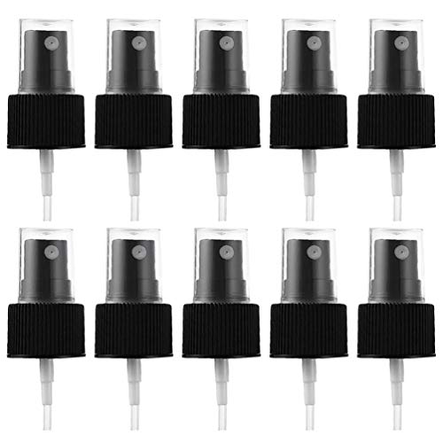 Minkissy 20 Piezas Cabezales de Botella de Spray Cabezal de Bomba de Repuesto para Botellas Botella de Spray de Maquillaje de Niebla Fina 18 Mm (Negro)