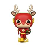 De la colección dc holiday, rudolph flash como figura de vinilo pop de funko