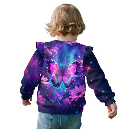 Upetstory Toddler Girls Long Sleeve Shirt Ruffle Tee Tops Size 1-8 Years Old2