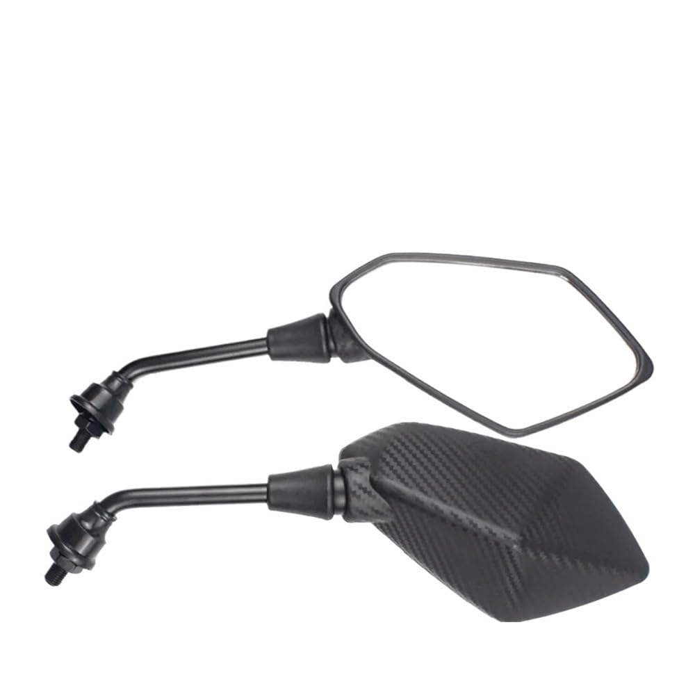 Espejos retrovisores de fibra de carbono para motocicleta y electrombile con rosca de 8mm y 10mm 8
