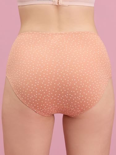 Image of NYKD NYP104 High Rise Stretch Cotton Full Coverage Full Brief with Consealed Waistband-Pack of 3