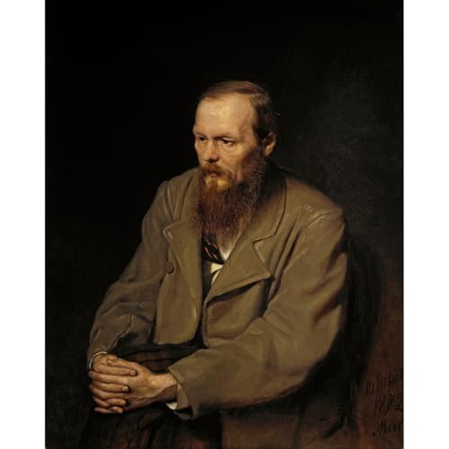Portrait de Fedor Dostoyevsky de Vasily Perov, toile pour bibliothèque