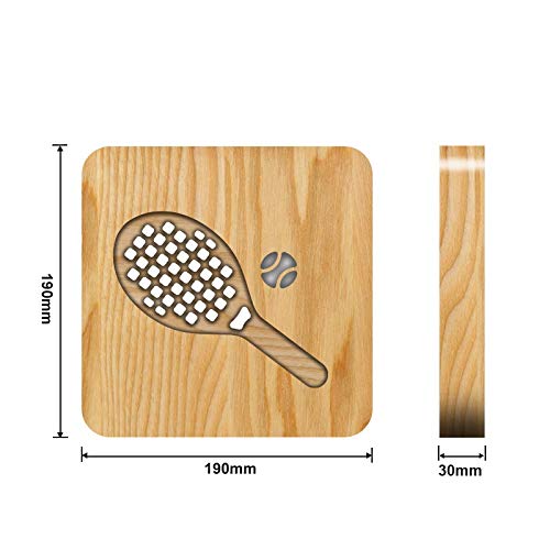Lampe de table creative raquette de tennis 3D cadeau anniversaire - 3