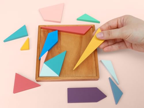 Puzzle Archimède en bois Mello Colorgram jeu de mathématiques - 4