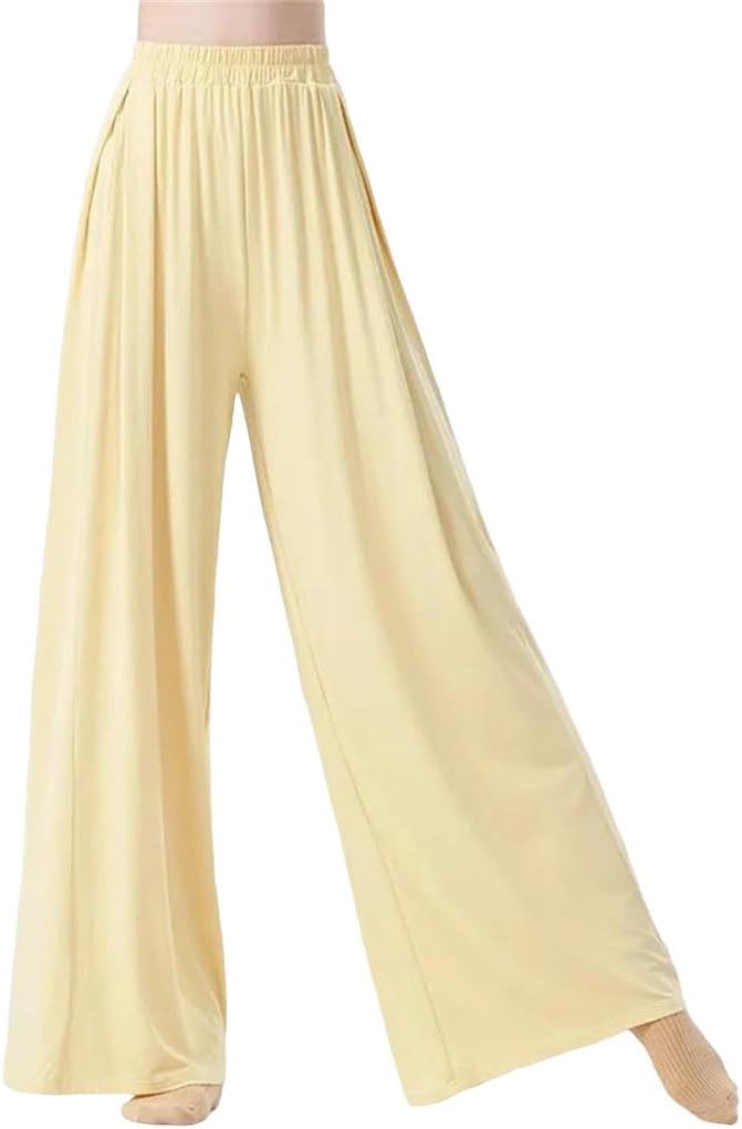 Women's Elegant Loose Wide-Leg Chinese Classical Dance Professional Training Modern Dance Practice Pants