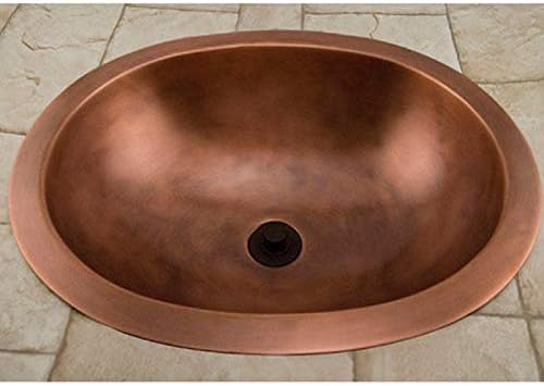Signature Hardware 397455 Darien 19" Copper Drop In Bathroom Sink