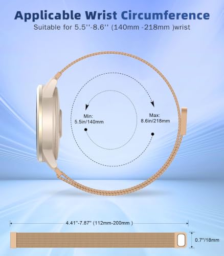 Image of 18mm 20mm 22mm Metal Watch Band Compatible with Venu 3S /2S /4 /3 /Vivoactive 4S /Vivomove 3S /Forerunner 255S /265S /Vivoactive 6 /5 /3, Quick Release Stainless Steel Mesh Strap for Men Women