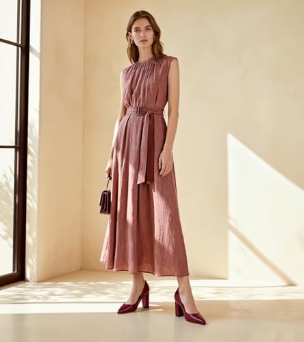 Image of JOY IN LOVE Chunky Heels for Women Pointed Toe Pumps | 3.5 inch High Block Heels, Work Pumps, Party Dress Shoes