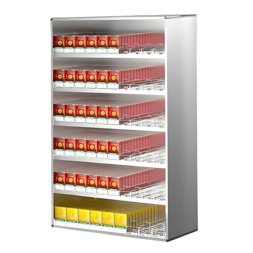 Vitrina de aluminio para cigarrillos con empuje automático de paquetes