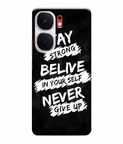 Image of Stay Strong Motivation Quotes Printed Hard Back Case Cover & Compatible for Vivo IQOO Neo 9 Pro 5G | I2304 (Multicolor) - D1810