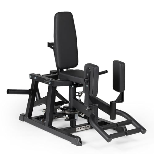 Titan Fitnessプレートロードヒップ外転筋と内転筋エクササイズマシン、定格250ポンド、太もも内側/外側のコンボスタビライザーマシン