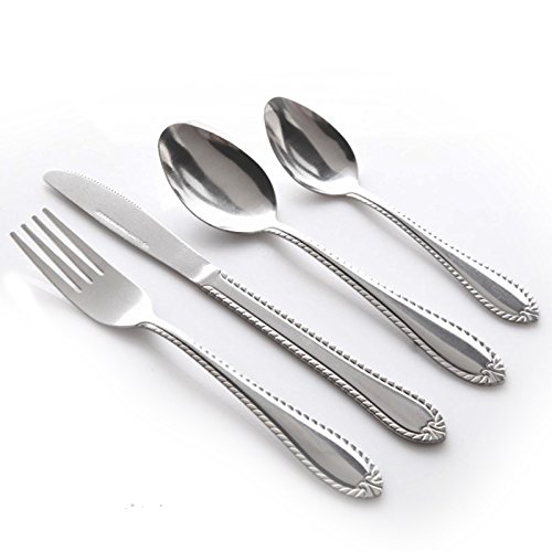 Gibson Home Flatware, 24 Piece Set, Silver Gibson Home Flatware, 24 Piece Set, Silver