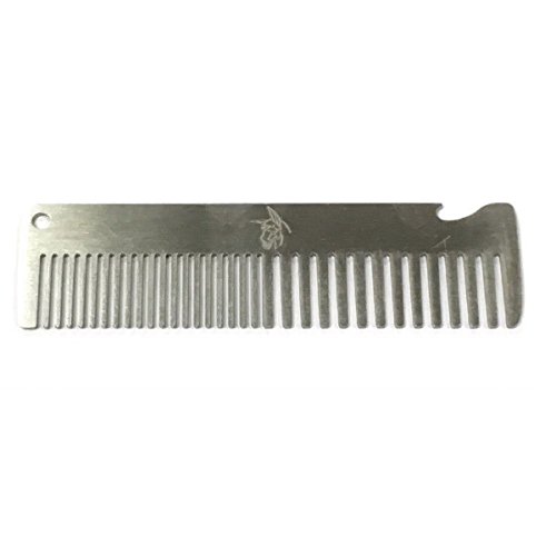 Badass Beard Care Long Metal Beard Comb for Men