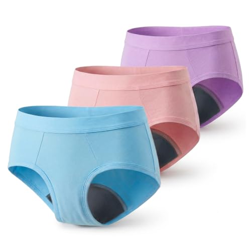 FUVVRVAL Girls Incontinence Briefs Leakproof Bedwetting Underwear Kids