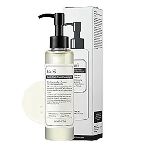 DearKlairs] Gentle Black Fresh Cleansing Oil, a light and spreadable texture, only 6 ingredients, For Oily Sensitive Skin, Vegan, Korean Skincare (5.07 Fl Oz)