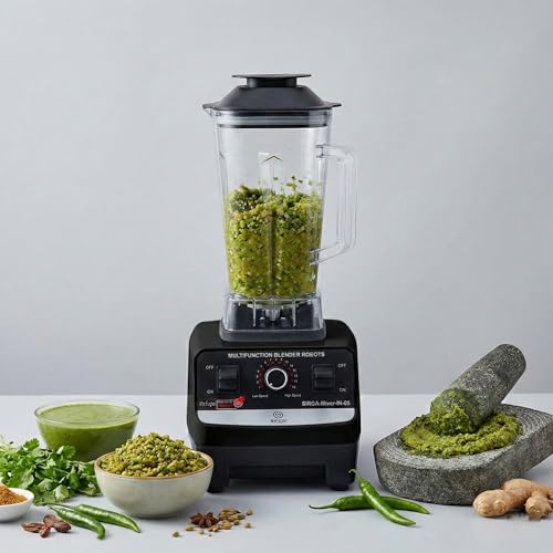 Image of 2000W Commercial Heavy Duty Mixer Blender Grinder | 15 Speed Control | 2L + 0.5L BPA-Free Jars | Pure Copper Motor | Ice, Meat & Masala Grinding | Pulse Mode | 6 Stainless Steel Blades