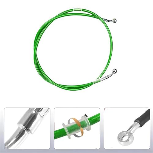 Tubo de freno de 10mm y 10cm en acero inoxidable con conector banjo de 90 grados para moto 7