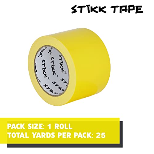 Image of STIKK Duct Tape - Yellow Duck Tape - 3 inch x 25 Yards - Heavy Duty Tape for Repairs, Household Projects - for Commercial HVAC and Construction - Effective Heavy Duty Waterproof Duct Tape