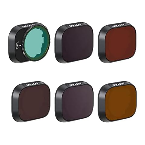 Skyreat Mini 3/Mini 3 Pro Filter, Mini 3 Pro Lens Filters ND Filter Set for DJI Mini 3 Pro Accessories, 6 Pack (CPL ND8 ND16 ND32 ND64 ND128) (Aluminum Version) Cover
