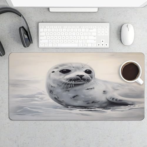 Harp Seal Painting Mouse Pad grande antideslizante 30x60cm miniatura 5