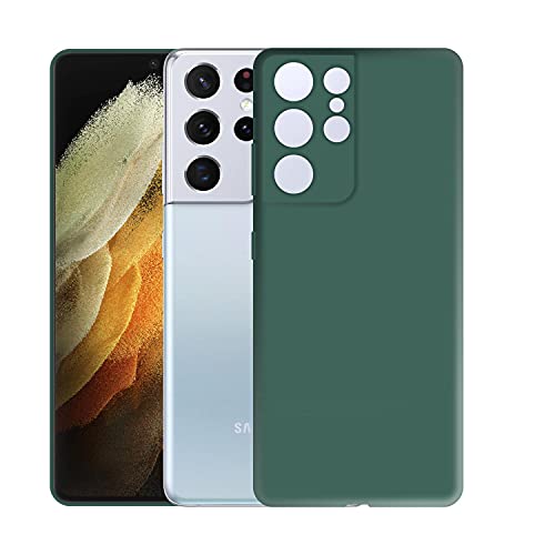Image of Case Creation Luxurious OG Series for Samsung Galaxy S21 Ultra Case Cover,Anti-Dirty Slim Case Frosted Matte Cute Candy TPU Raised Bezel (Splash of Color) Back Cover for Samsung S21 Ultra -Lake Green