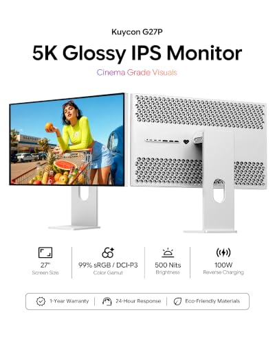 Image of G27P 27 inch 5K UHD Monitor, IPS Glossy Panel (Honeycomb with Stand)