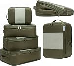 6-Pack Large Compression Packing Cubes for Travel - Lightweight Compression Packing Cube Set, Water-Resistant Luggage Organizer Bags & Suitcase Organizers, Travel Cubes for Carry-On, Checked Luggage