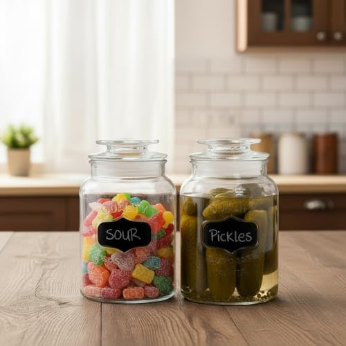 Image of ginoya brothers - Kitchen Glass Jar (2, 1500 Ml. Cookie Jar)