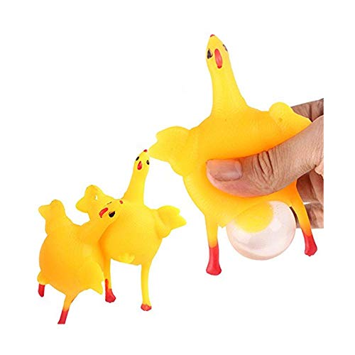 Funny Squishy Squeeze Toys Chicken and Eggs Key Chain Ornaments Stress Relieve