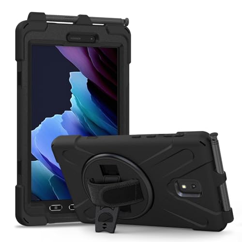 Coque Samsung Galaxy Tab Active 3 antichoc en silicone avec bandoulière