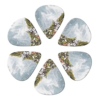 Lot de 6 médiators vintage imprimés maison dans les montagnes avec boîte de rangement pour guitare acoustique et électrique - Les Beatles, Paul McCartney, John Lennon, RIngo Starr, George Harrison Lot de 6 médiators vintage imprimés maison dans les montagnes avec boîte de rangement pour guitare acoustique et électrique – Image 4