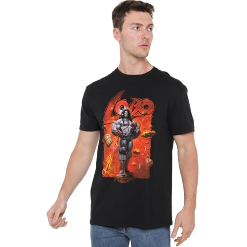 DC Lobo Unbound Bounty Hunter Camiseta Unisex, Negro, X-L