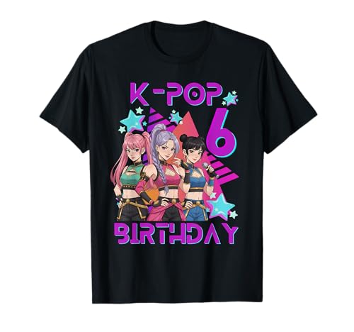 K-Pop K-Pop 6 Ans Anniversaire Fille T-Shirt