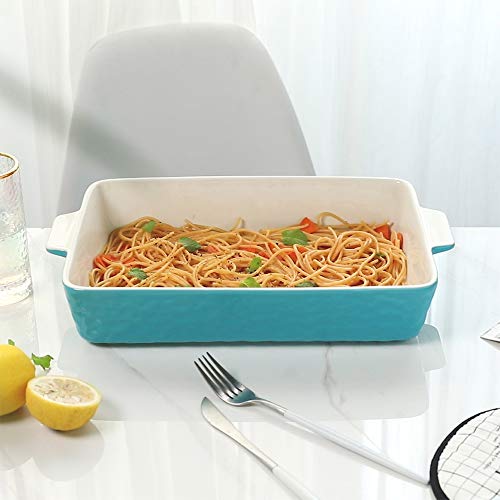 Baking Dishes, Krokori Rectangular Bakeware Set Ceramic Baking Pan Lasagna Pans for Cooking, Kitchen, Cake Dinner, Banquet and Daily Use - 13 x 9 Inches