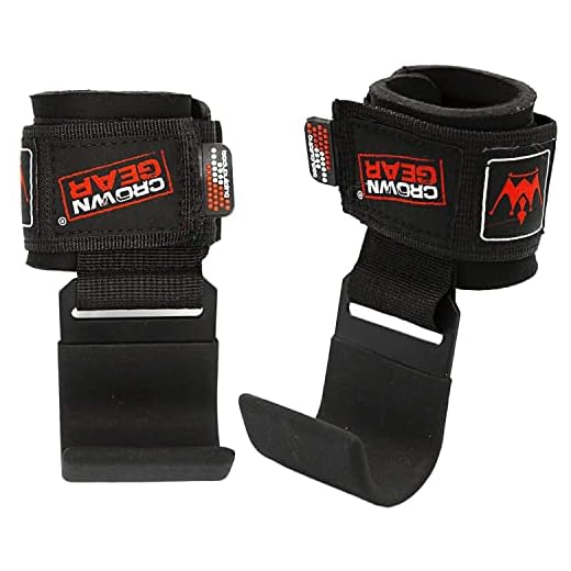 Power Weight Lifting Hooks - Best Weightlifting Strap Hooks for Gym Training Workout Like Deadlift & Shrugs - Ultimate Grips Powerlifting Hook with Cushioned Neoprene Wrist Straps - Comes in Pair