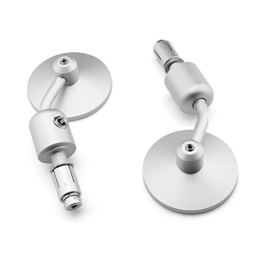 Chrome Universal Motorcycle Rearview Mirrors 7/8" Bar End Compatible With Honda Cafe Racer Yamaha Suzuki Kawasaki Scooter(Chrome) #TOP5