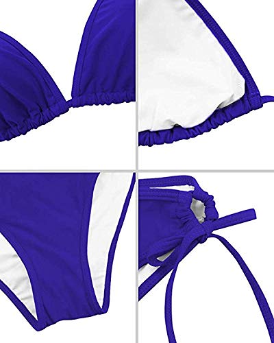 Image of Century Star Women Cute String Triangle Bikini Sets - Swimsuits Two-Piece Tie Side Adjustable Ties Halter Bathing Suit