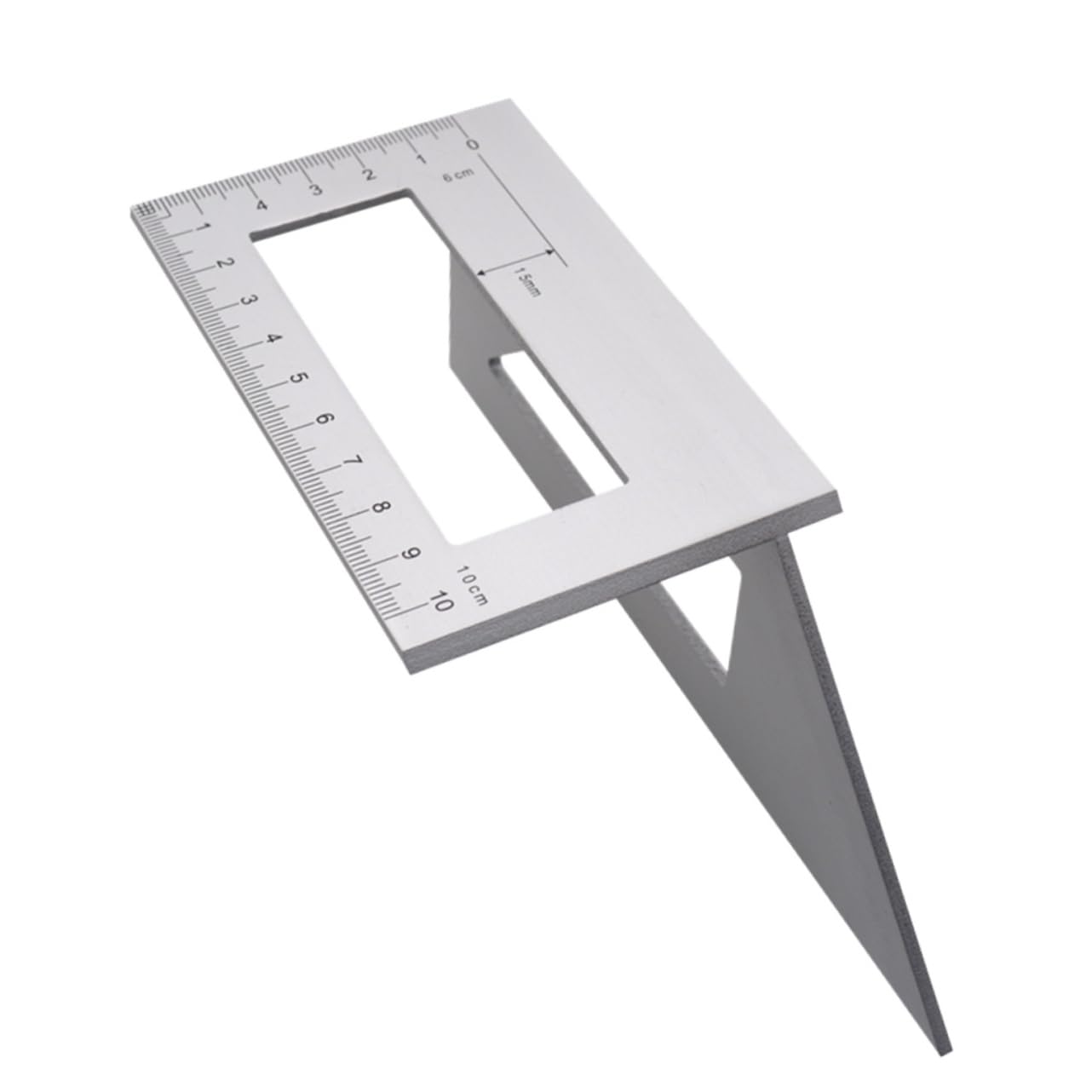 Mikikit Aluminum Ruler Right Angle Measuring Gauge 45/90 Degree Angle Ruler for Woodworking
