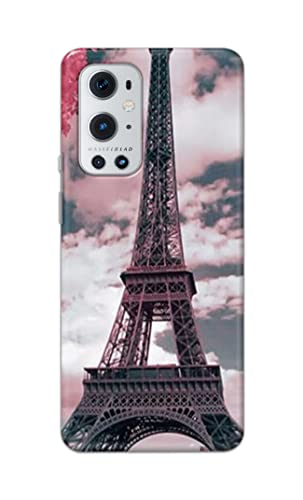 Image of Lovers Famous Place Eiffel Tower in Paris Hard Back Case Cover for OnePlus 9 Pro Back Cover -(J5) VNS2227