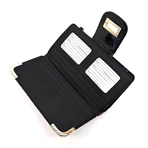 AMY&JOEY Glossy magazine cover collage crossbody bag purses clutches and wallets Michelle Obama bags (Wallet 5-Red)3