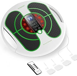 QUINEAR Foot Stimulator, EMS Foot Massager and Electronic Stimulator with TENS Unit Pads for Leg Swellen, Diabetic Nerve Pain Neuropathy