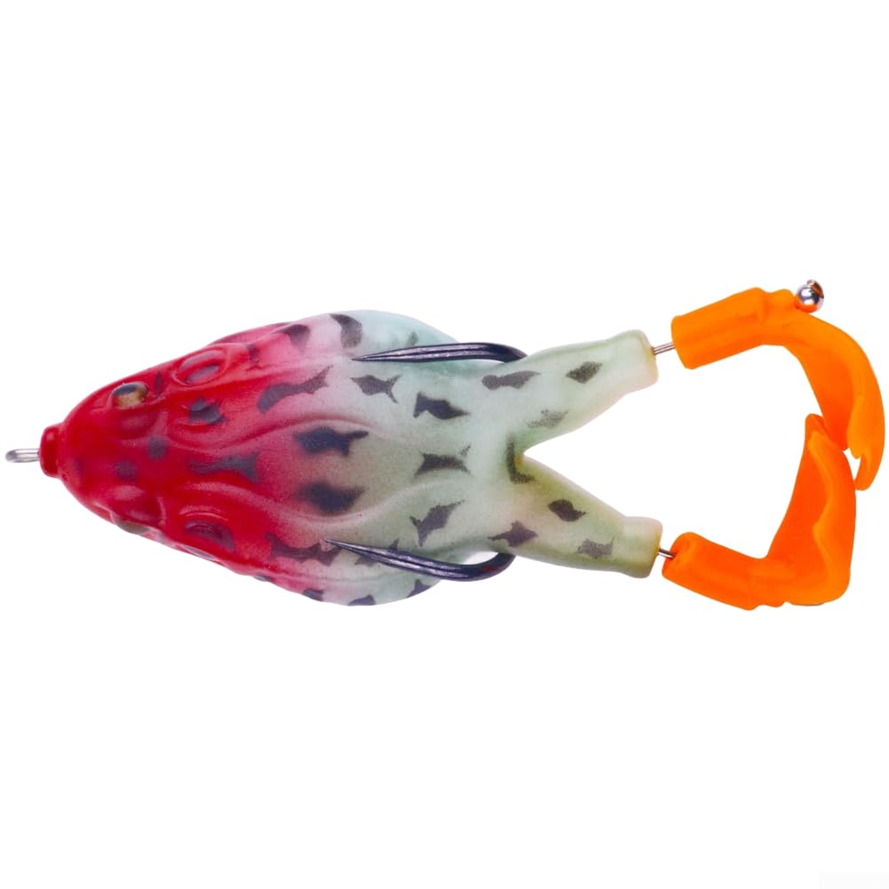 Rotating Leg Frog Bait for Bass Fishing Featuring Floating Construction and Long Casting Performance in Fresh or Salt Water (FO037-5)